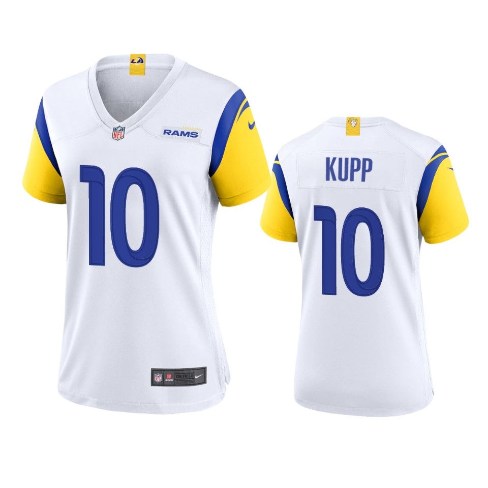 Los Angeles Rams #10 Cooper Kupp Women's Alternate Game Jersey - White cheap jerseys for sale - CheapJerseys.Shop