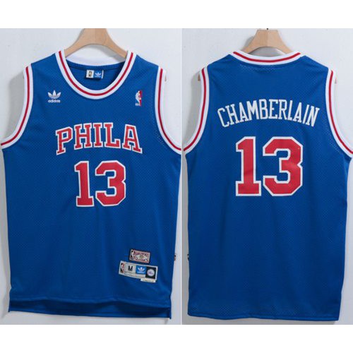 Philadelphia 76ers #13 Wilt Chamberlain Blue Throwback Stitched Jersey Mens cheap jerseys for sale - CheapJerseys.Shop