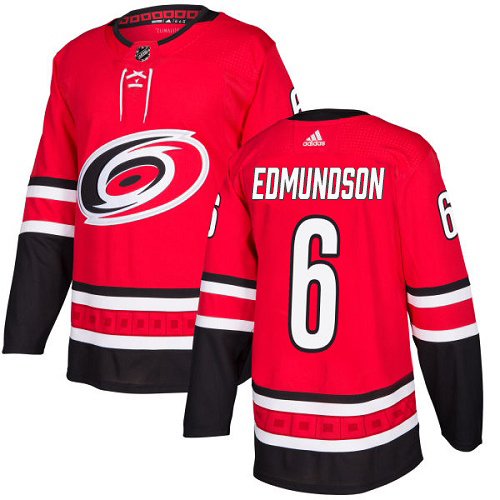 Carolina Hurricanes #6 Joel Edmundson Red Home Authentic Stitched Jersey Men's cheap jerseys for sale - CheapJerseys.Shop