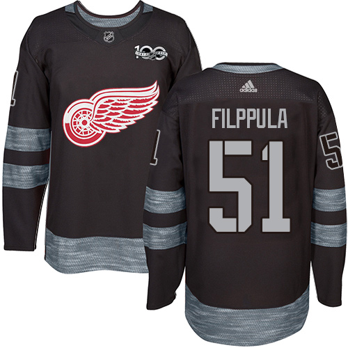 Detroit Red Wings #51 Valtteri Filppula Black 1917-2017 100th Anniversary Stitched Jersey Men's cheap jerseys for sale - CheapJerseys.Shop