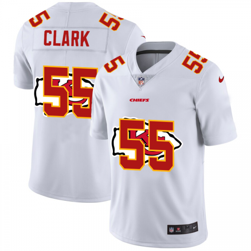 Kansas City Kansas City Chiefs #55 Frank Clark White Men's Team Logo Dual Overlap Limited Jersey Men's cheap jerseys for sale - CheapJerseys.Shop