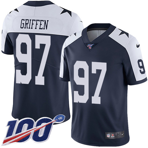 Dallas Cowboys #97 Everson Griffen Navy Blue Thanksgiving Youth Stitched 100th Season Vapor Throwback Limited Jersey Youth cheap jerseys for sale - CheapJerseys.Shop