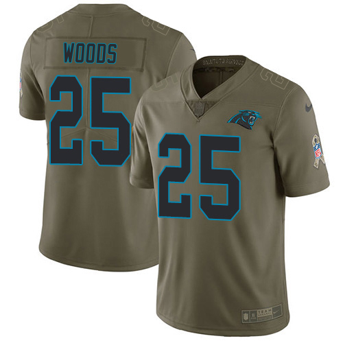 Panthers #25 Xavier Woods Olive Men's Stitched Limited 2017 Salute To Service Jersey cheap jerseys for sale - CheapJerseys.Shop