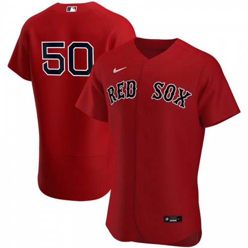 Boston Boston Red Sox #50 Mookie Betts Men's Red Alternate 2020 Authentic Player Team Jersey Men's cheap jerseys for sale - CheapJerseys.Shop