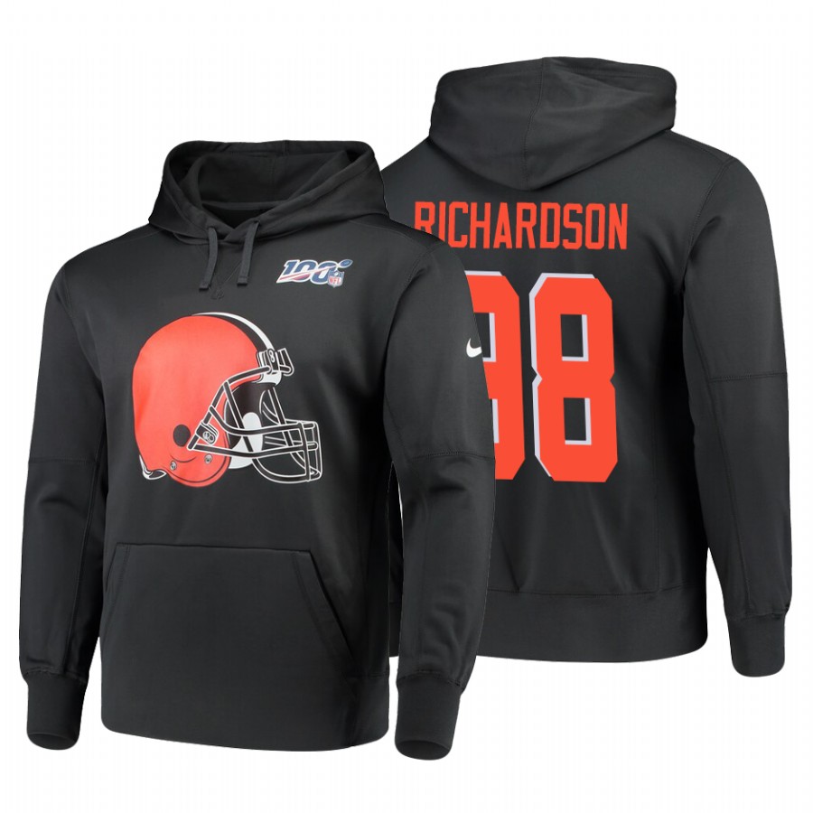 Cleveland Browns #88 Sheldon Richardson 100 Primary Logo Circuit Name & Number Pullover Hoodie Anthracite cheap jerseys for sale - CheapJerseys.Shop