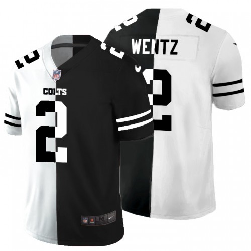 Indianapolis Indianapolis Colts #2 Carson Wentz Men's Black V White Peace Split Vapor Untouchable Limited Jersey Men's cheap jerseys for sale - CheapJerseys.Shop