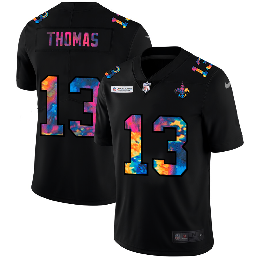 New Orleans Saints #13 Michael Thomas Men's Multi-Color Black 2020 Crucial Catch Vapor Untouchable Limited Jersey cheap jerseys for sale - CheapJerseys.Shop