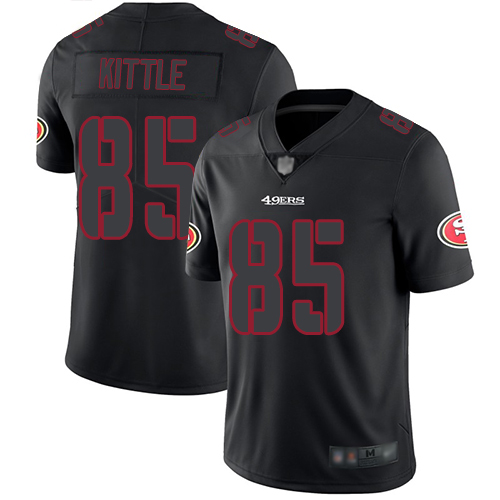 49ers #85 George Kittle Black Men's Stitched Limited Rush Impact Jersey cheap jerseys for sale - CheapJerseys.Shop