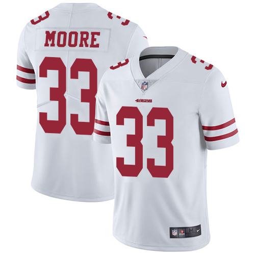 San Francisco 49ers #33 Tarvarius Moore White Men's Stitched Vapor Untouchable Limited Jersey Men's cheap jerseys for sale - CheapJerseys.Shop