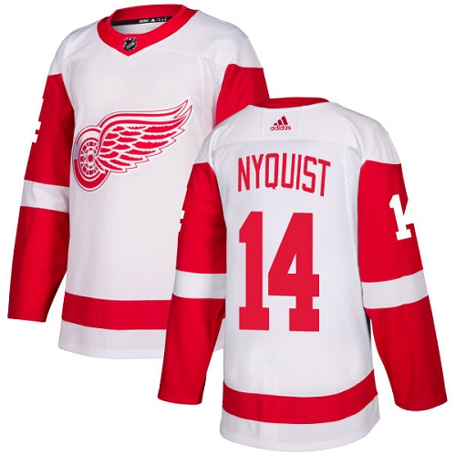 Detroit Red Wings #14 Gustav Nyquist White Road Authentic Stitched Jersey Men's cheap jerseys for sale - CheapJerseys.Shop