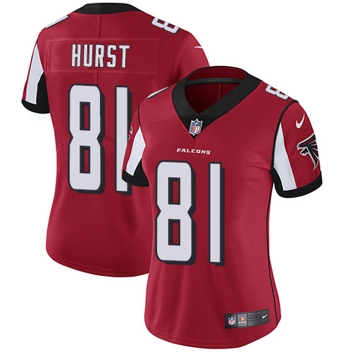 Atlanta Falcons #81 Hayden Hurst Red Team Color Women's Stitched Vapor Untouchable Limited Jersey Womens cheap jerseys for sale - CheapJerseys.Shop