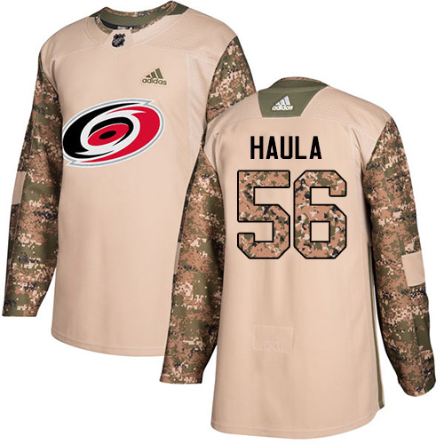 Carolina Hurricanes #56 Erik Haula Camo Authentic 2017 Veterans Day Stitched Jersey Men's cheap jerseys for sale - CheapJerseys.Shop