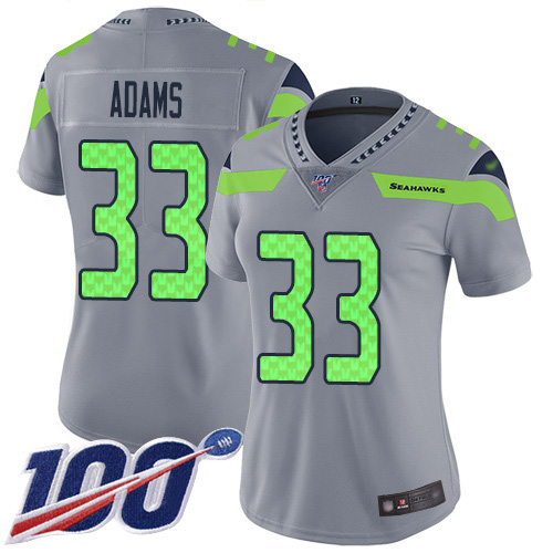 Seahawks #33 Jamal Adams Gray Women's Stitched Limited Inverted Legend 100th Season Jersey cheap jerseys for sale - CheapJerseys.Shop