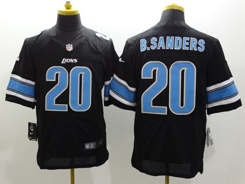 Lions #20 Barry Sanders Black Alternate Men's Stitched Elite Jersey cheap jerseys for sale - CheapJerseys.Shop