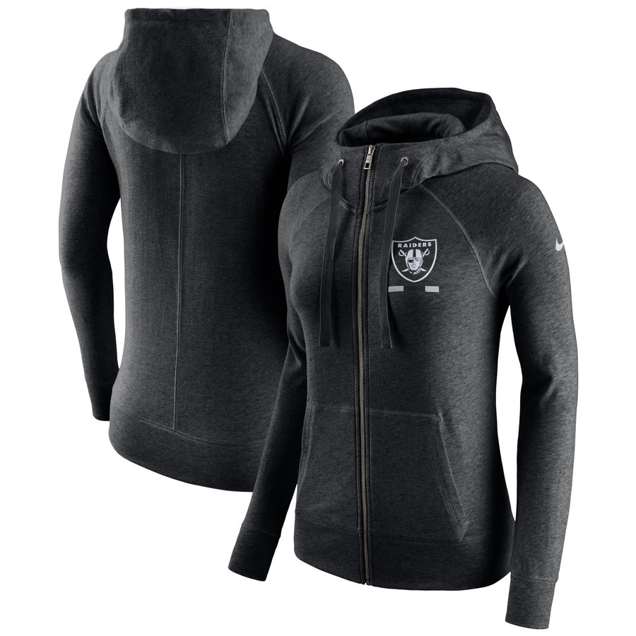 Las Vegas Raiders Women's Gym Vintage Full-Zip Hoodie Black cheap jerseys for sale - CheapJerseys.Shop