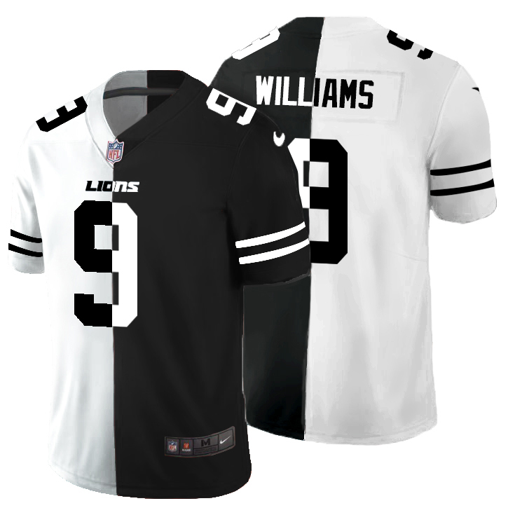 Lions #9 Jameson Williams Men's Black V White Peace Split Vapor Untouchable Limited Jersey cheap jerseys for sale - CheapJerseys.Shop