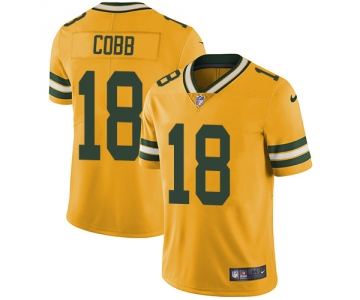 Men's Youth Women's Green Bay Packers #18 Randall Cobb Yellow Stitched Limited Rush Jersey cheap jerseys for sale - CheapJerseys.Shop