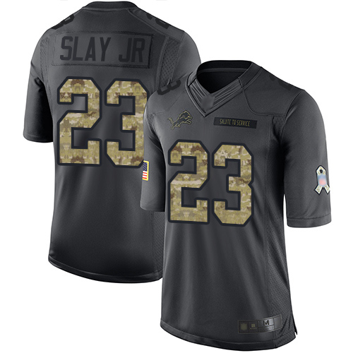 Detroit Lions #23 Darius Slay Jr Black Youth Stitched Limited 2016 Salute to Service Jersey Youth cheap jerseys for sale - CheapJerseys.Shop