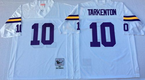 Mitchell And Ness Vikings #10 Fran Tarkenton White Throwback Stitched Jersey cheap jerseys for sale - CheapJerseys.Shop