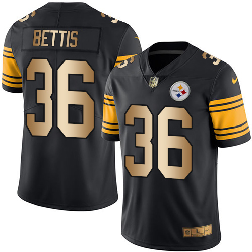 Steelers #36 Jerome Bettis Black Men's Stitched Limited Gold Rush Jersey cheap jerseys for sale - CheapJerseys.Shop