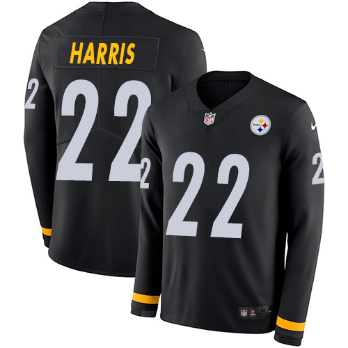Steelers #22 Najee Harris Black Team Color Men's Stitched Limited Therma Long Sleeve Jersey cheap jerseys for sale - CheapJerseys.Shop