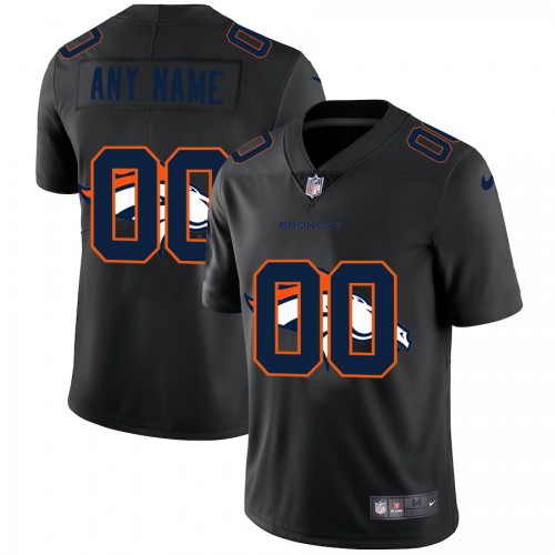 Denver Broncos Custom Men's Team Logo Dual Overlap Limited Jersey Black cheap jerseys for sale - CheapJerseys.Shop