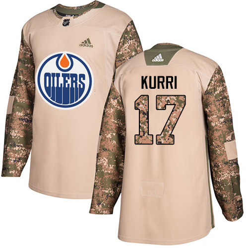 Edmonton Oilers #17 Jari Kurri Camo Authentic 2017 Veterans Day Stitched Jersey Men's cheap jerseys for sale - CheapJerseys.Shop