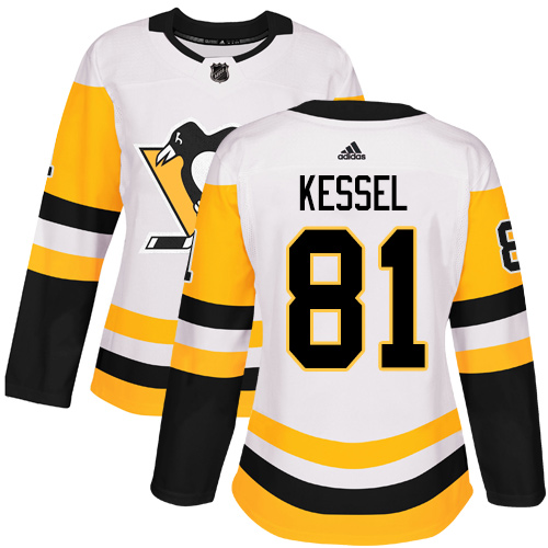 Pittsburgh Penguins #81 Phil Kessel White Road Authentic Women's Stitched Jersey Womens cheap jerseys for sale - CheapJerseys.Shop
