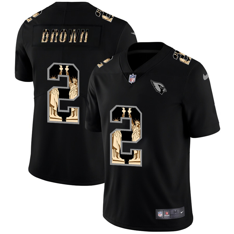 Arizona Cardinals #2 Marquise Brown Carbon Black Vapor Statue Of Liberty Limited Jersey cheap jerseys for sale - CheapJerseys.Shop