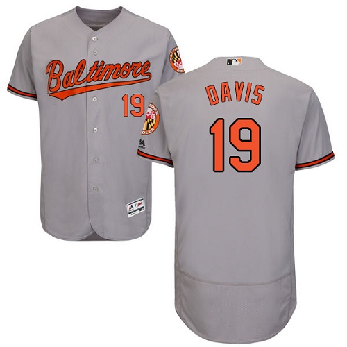 Baltimore Orioles #19 Chris Davis Grey Flexbase Authentic Collection Stitched Jersey Men's cheap jerseys for sale - CheapJerseys.Shop