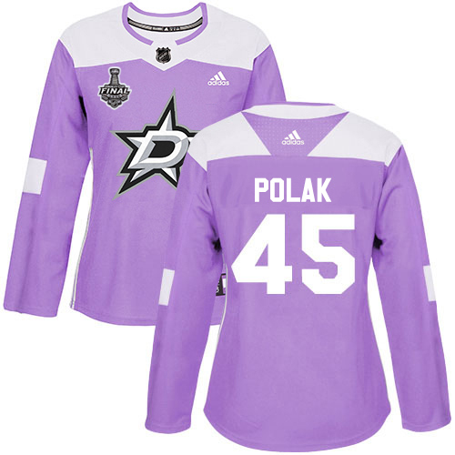 Dallas Stars #45 Roman Polak Purple Authentic Fights Cancer Women's 2020 Stanley Cup Final Stitched Jersey Womens cheap jerseys for sale - CheapJerseys.Shop