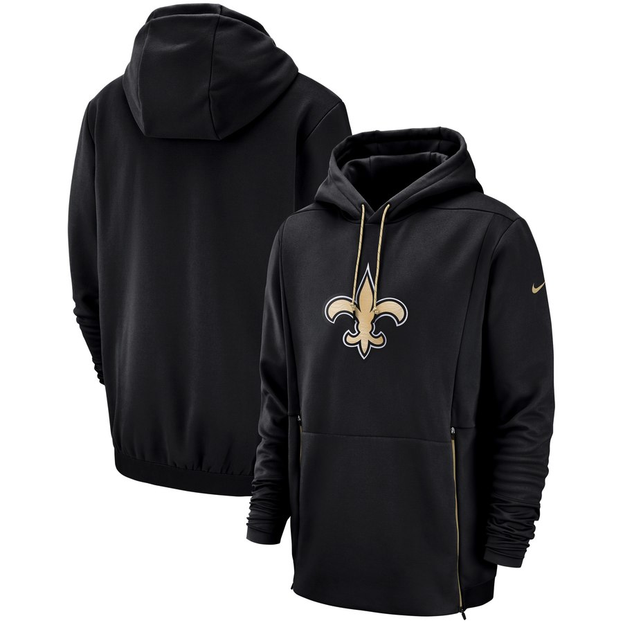 New Orleans Saints Sideline Performance Player Pullover Hoodie Black cheap jerseys for sale - CheapJerseys.Shop
