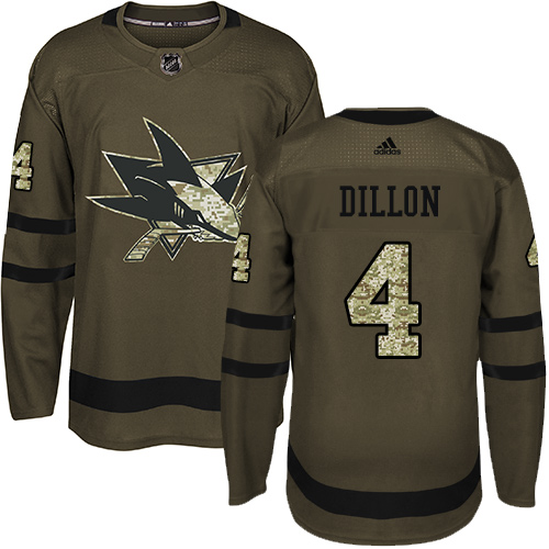 San Jose Sharks #4 Brenden Dillon Green Salute to Service Stitched Jersey Men's cheap jerseys for sale - CheapJerseys.Shop