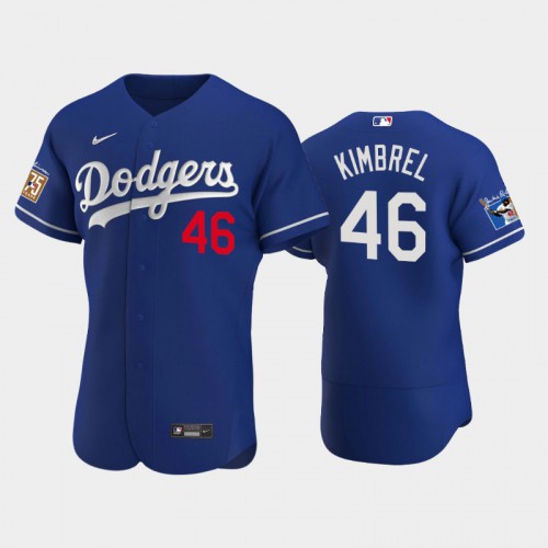 Los Angeles Los Angeles Dodgers #46 Craig Kimbrel Men's Jackie Robinson 75th Anniversary Authentic Jersey - Royal Men's cheap jerseys for sale - CheapJerseys.Shop