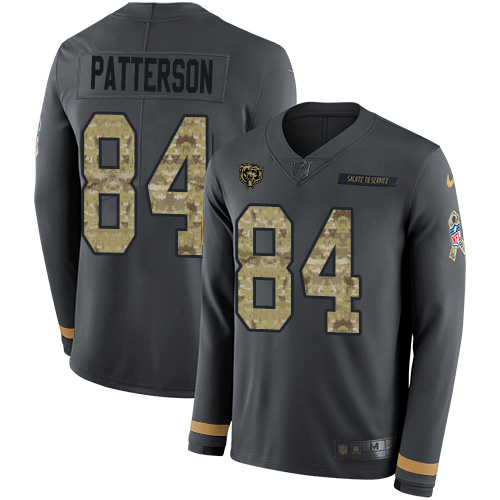 Chicago Bears #84 Cordarrelle Patterson Anthracite Salute to Service Youth Stitched Limited Therma Long Sleeve Jersey Youth cheap jerseys for sale - CheapJerseys.Shop