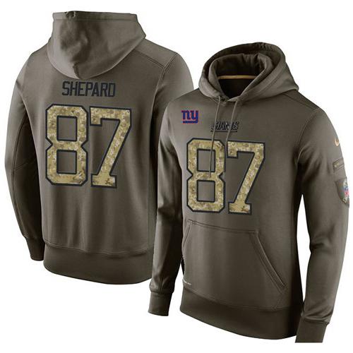 Men's New York Giants #87 Sterling Shepard Stitched Green Olive Salute To Service KO Performance Hoodie cheap jerseys for sale - CheapJerseys.Shop