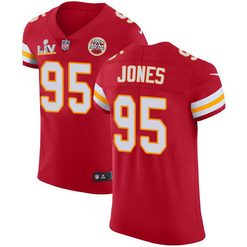 Chiefs #95 Chris Jones Red Team Color Men's Super Bowl LV Bound Stitched Vapor Untouchable Elite Jersey cheap jerseys for sale - CheapJerseys.Shop