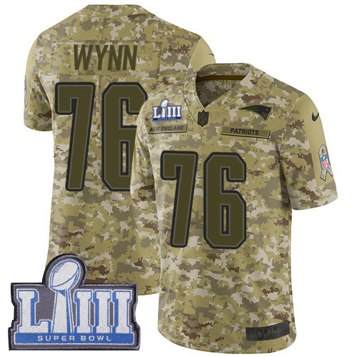 New England Patriots #76 Isaiah Wynn Camo Super Bowl LIII Bound Men's Stitched Limited 2018 Salute To Service Jersey Men's cheap jerseys for sale - CheapJerseys.Shop