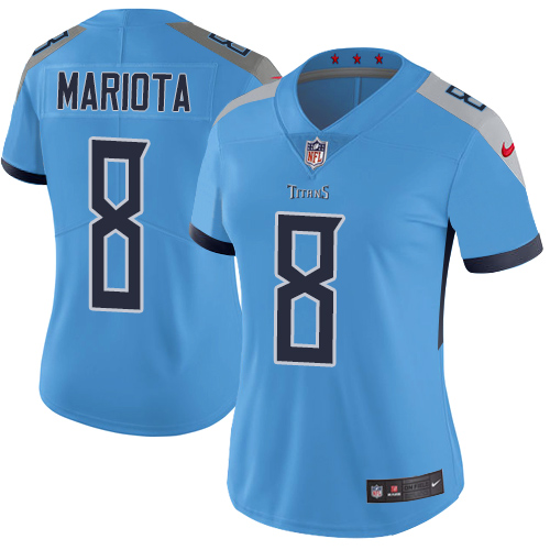 Tennessee Titans #8 Marcus Mariota Light Blue Alternate Women's Stitched Vapor Untouchable Limited Jersey Womens cheap jerseys for sale - CheapJerseys.Shop