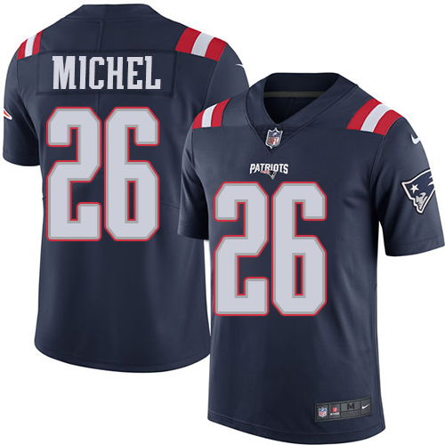 New England Patriots #26 Sony Michel Navy Blue Men's Stitched Limited Rush Jersey Men's cheap jerseys for sale - CheapJerseys.Shop