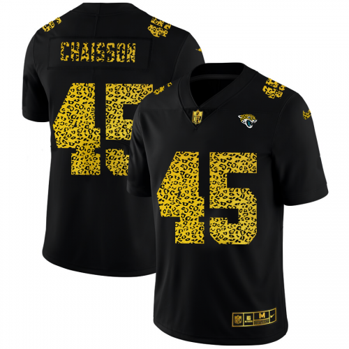 Jacksonville Jacksonville Jaguars #45 K'Lavon Chaisson Men's Leopard Print Fashion Vapor Limited Jersey Black Men's cheap jerseys for sale - CheapJerseys.Shop