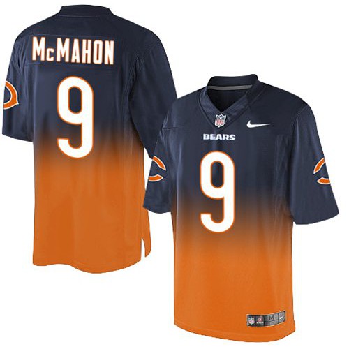 Chicago Bears #9 Jim McMahon Navy Blue/Orange Men's Stitched Elite Fadeaway Fashion Jersey Men's cheap jerseys for sale - CheapJerseys.Shop