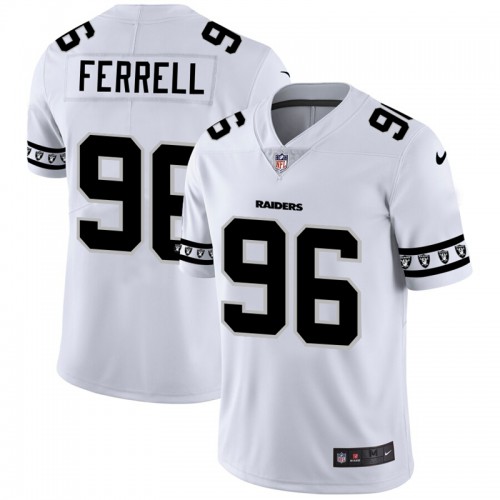 Las Vegas Las Vegas Raiders #96 Clelin Ferrell White Team Logo Vapor Limited Jersey Men's cheap jerseys for sale - CheapJerseys.Shop