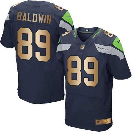 Seattle Seahawks #89 Doug Baldwin Steel Blue Team Color Men's Stitched Elite Gold Jersey Men's cheap jerseys for sale - CheapJerseys.Shop