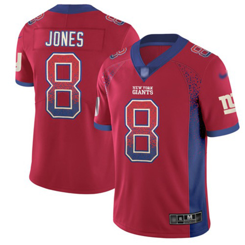 Giants #8 Daniel Jones Red Alternate Men's Stitched Limited Rush Drift Fashion Jersey cheap jerseys for sale - CheapJerseys.Shop