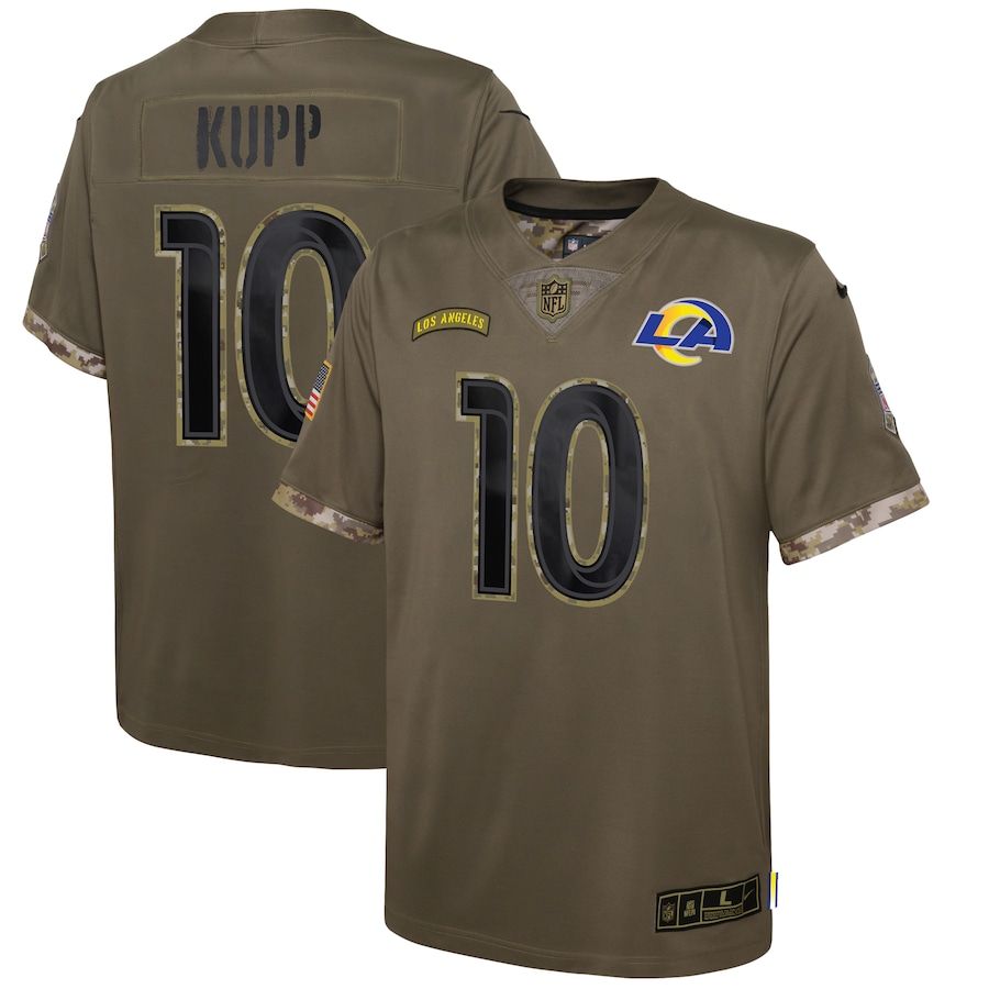 Los Angeles Rams #10 Cooper Kupp Youth 2022 Salute To Service Limited Jersey - Olive cheap jerseys for sale - CheapJerseys.Shop