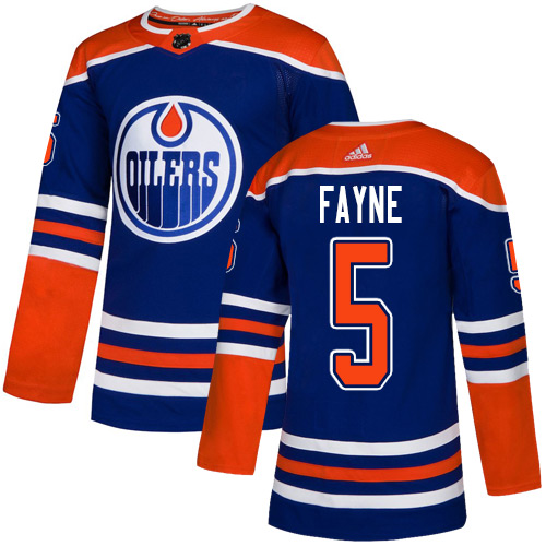 Edmonton Oilers #5 Mark Fayne Royal Blue Alternate Authentic Stitched Jersey Men's cheap jerseys for sale - CheapJerseys.Shop