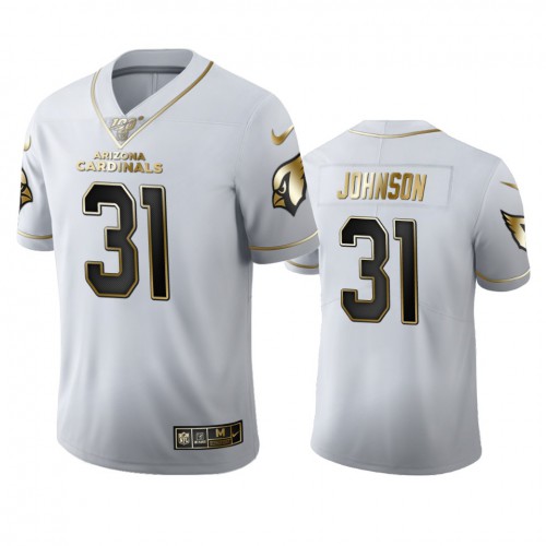 Arizona Arizona Cardinals #31 David Johnson Men's White Golden Edition Vapor Limited 100 Jersey Men's cheap jerseys for sale - CheapJerseys.Shop