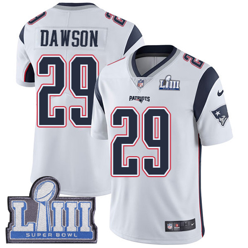 New England Patriots #29 Duke Dawson White Super Bowl LIII Bound Men's Stitched Vapor Untouchable Limited Jersey Men's cheap jerseys for sale - CheapJerseys.Shop