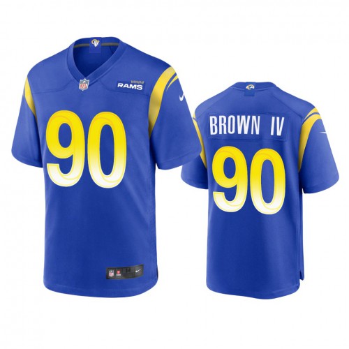 Los Angeles Los Angeles Rams #90 Earnest Brown IV Men's Game Jersey - Royal Men's cheap jerseys for sale - CheapJerseys.Shop